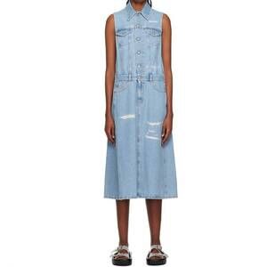 NEW MAISON MARGIELA sleeveless denim dress in blue